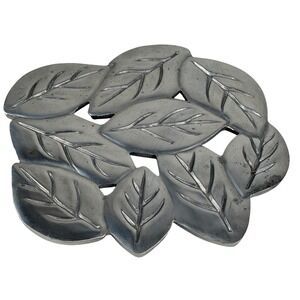 Vintage COPCO Cast Aluminum Leaf Trivet Hot Plate Wall Hanging Decor
